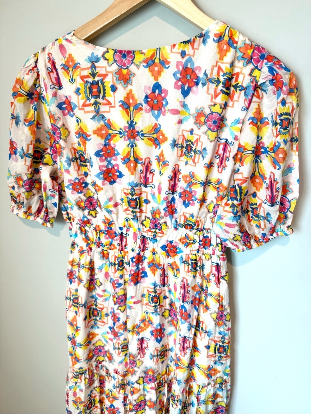 LaRoque Claudia Floral V‑Neck Maxi Dress in White with Multicolor Print - Picture 4 of 4